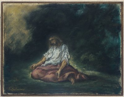 ゲッセマネの園のキリスト 作： Ferdinand Victor Eugene Delacroix