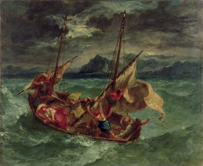 ガラリアの海のキリスト 作： Ferdinand Victor Eugene Delacroix