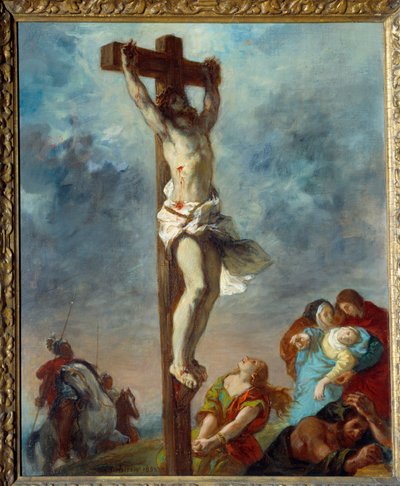 十字架上のキリストウジェーヌ・ドラクロワ（1798-1863）の絵画 作： Ferdinand Victor Eugene Delacroix
