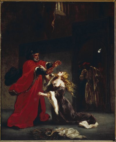 父に呪われたデズデモーネ（油彩・キャンバス、1852年頃 作： Ferdinand Victor Eugene Delacroix
