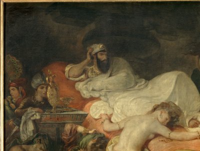 詳細：サルダナパレの死 作： Ferdinand Victor Eugene Delacroix