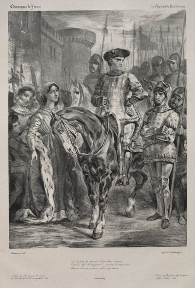1829年、デュゲスクリン。 作： Ferdinand Victor Eugene Delacroix