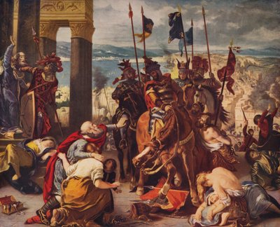 コンスタンティノープルへの十字軍の侵入、1840年、c1915 作： Ferdinand Victor Eugene Delacroix