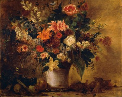 花と果実（油彩・キャンバス 作： Ferdinand Victor Eugene Delacroix