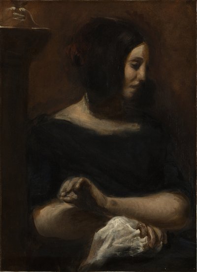 ジョージサンド、1838年。 作： Ferdinand Victor Eugene Delacroix