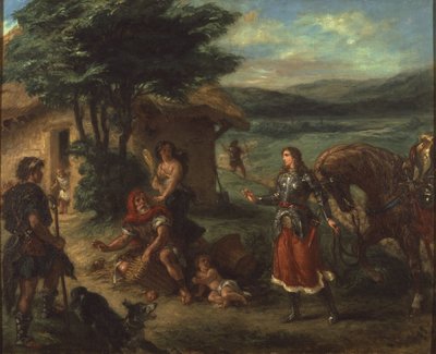 Herminie et les bergers-Erminia and the Shepherds、by Delacroix、Eugene 作： Ferdinand Victor Eugene Delacroix