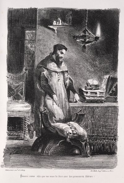 ファウストのイラスト：ファウストの脱衣所での1828年。 作： Ferdinand Victor Eugene Delacroix
