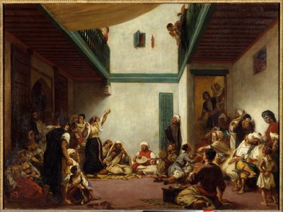 モロッコでのユダヤ人の結婚式。ウジェーヌ・ドラクロワ（1798-1863）の絵画 作： Ferdinand Victor Eugene Delacroix