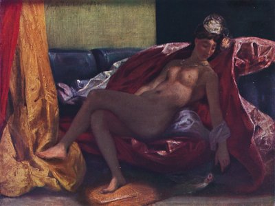 オウムの女、1827年、1937年 作： Ferdinand Victor Eugene Delacroix