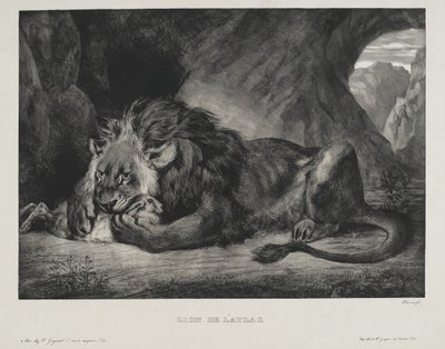 ライオンデラトラス、1829年 作： Ferdinand Victor Eugene Delacroix