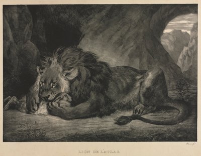 ライオンデラトラス、1829年。 作： Ferdinand Victor Eugene Delacroix