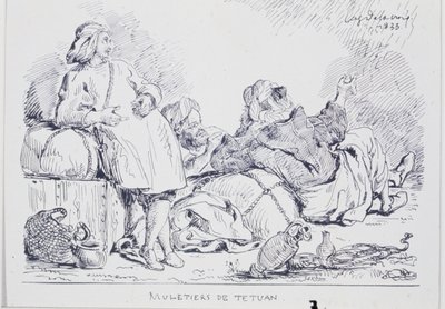 テトゥアンのラバドライバー、1833 作： Ferdinand Victor Eugene Delacroix