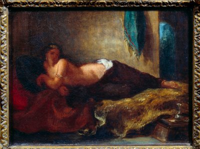 オダリスクウジェーヌ・ドラクロワ（1798-1863）の絵画 作： Ferdinand Victor Eugene Delacroix
