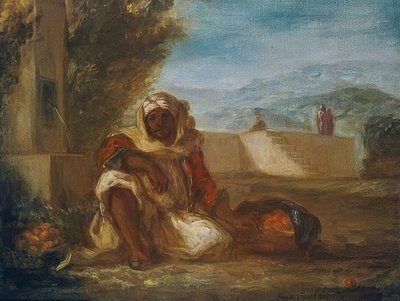 モロッコのオレンジ売り。 1835年頃 作： Ferdinand Victor Eugene Delacroix