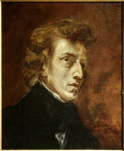 フレデリック・ショパンの肖像 作： Ferdinand Victor Eugene Delacroix