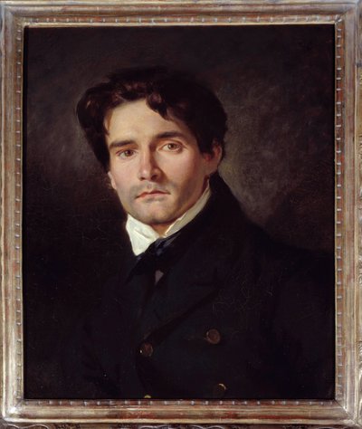 画家ルイ・リーゼナーの肖像 作： Ferdinand Victor Eugene Delacroix