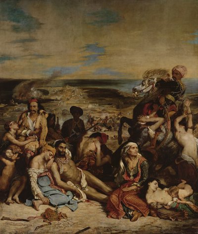 キオスの虐殺の場面、1822年 作： Ferdinand Victor Eugene Delacroix