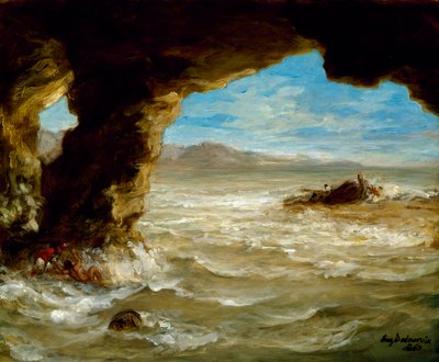 海岸の難破船、1862 作： Ferdinand Victor Eugene Delacroix