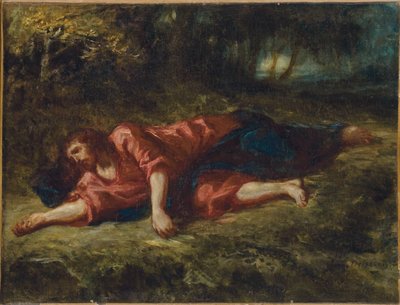 庭の苦悶、1849年頃 作： Ferdinand Victor Eugene Delacroix