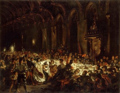 リエージュの司教の暗殺 作： Ferdinand Victor Eugene Delacroix