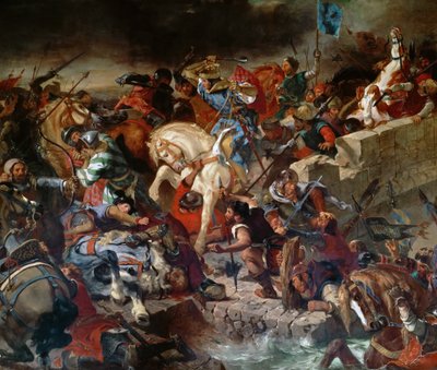 1242年7月21日、タイユブールの戦い 作： Ferdinand Victor Eugene Delacroix