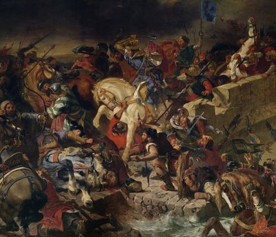 タイユブルの戦い、1242年7月21日 作： Ferdinand Victor Eugene Delacroix