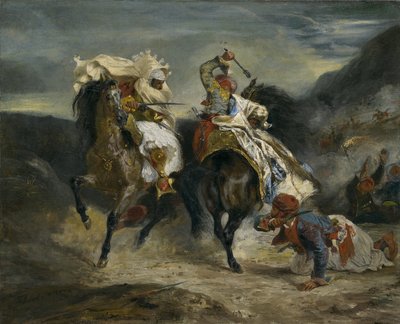 ジャウアとハッサンの戦闘、1826 作： Ferdinand Victor Eugene Delacroix