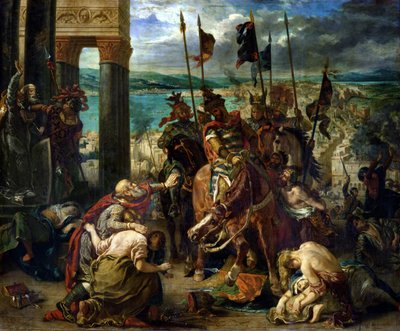 コンスタンティノープルへの十字軍の参入 作： Ferdinand Victor Eugene Delacroix