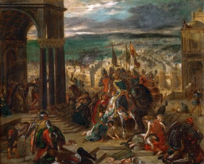コンスタンティノープルの十字軍の参入 作： Ferdinand Victor Eugene Delacroix