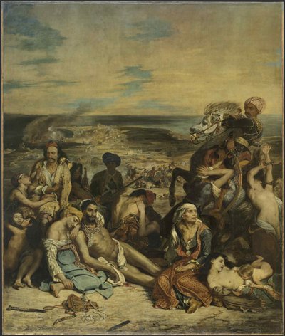 キオスでの虐殺、1824年。 作： Ferdinand Victor Eugene Delacroix