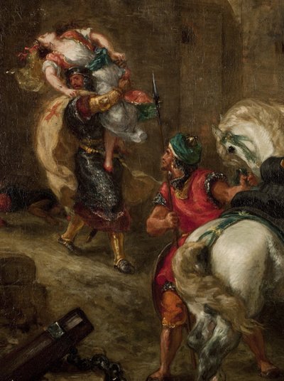 レベッカのレイプ 作： Ferdinand Victor Eugene Delacroix