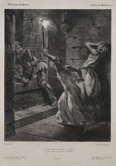 1829年、デュゲスクリンの妹。 作： Ferdinand Victor Eugene Delacroix