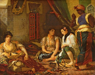 彼らのアパートのアルジェの女たち 作： Ferdinand Victor Eugene Delacroix