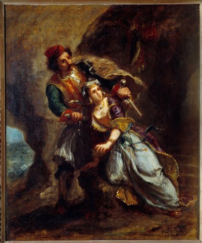 アビュドスの婚約。ウジェーヌ・ドラクロワ（1798-1863）の絵画 作： Ferdinand Victor Eugene Delacroix