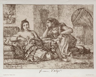 アルジェの女性、1833年。 作： Ferdinand Victor Eugene Delacroix