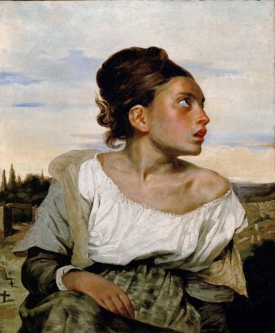 墓地の孤児少女 作： Ferdinand Victor Eugene Delacroix