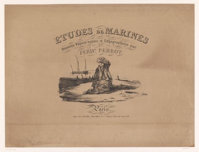 船の研究の版画の表紙 船学（連載タイトル） Etudes de Marines, dessinées d