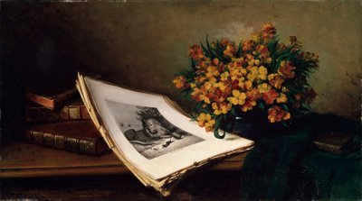19世紀のリトグラフのある静物 作： Ferdinand Wagner the elder
