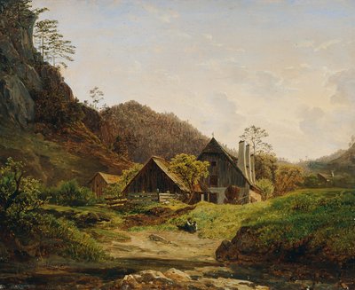 ハマースミスのある風景 作： Ferdinand Waldmüller