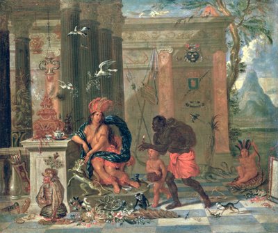 アメリカの寓意、1691 作： Ferdinand van Kessel