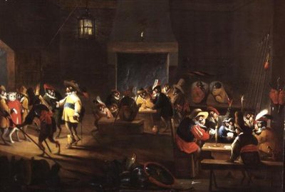 モンキーズ イン ア タバーン インテリア 作： Ferdinand van Kessel