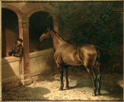 馬と喫煙者 作： Louis Ferdinand von Rayski
