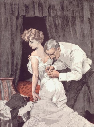 疑い。奇妙なことに、今朝は結び目でしたが、今はループです 作： Ferdinand von Reznicek