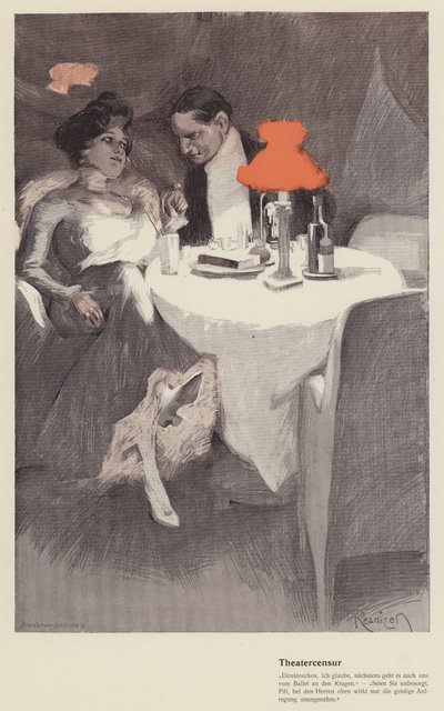 カフェでの演出家と女優の会話（カラーリソ） 作： Ferdinand von Reznicek