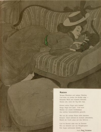 猫 作： Ferdinand von Reznicek