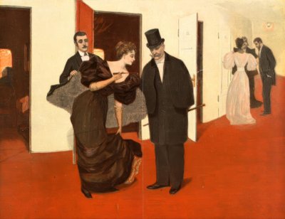 ボックスドアの前- Reznicekの後 作： Ferdinand von Reznicek