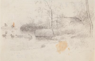 アヒルのいる風景 作： Ferdinand von Wright