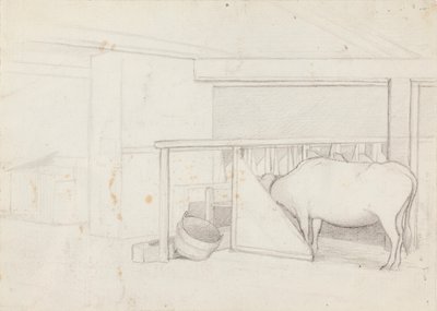 裂け目のある木の中の子牛 作： Ferdinand von Wright