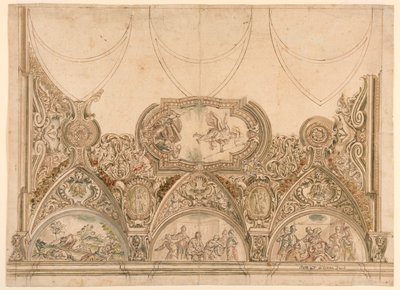 チャペル天井装飾デザイン 作： Ferdinando Galli Bibiena