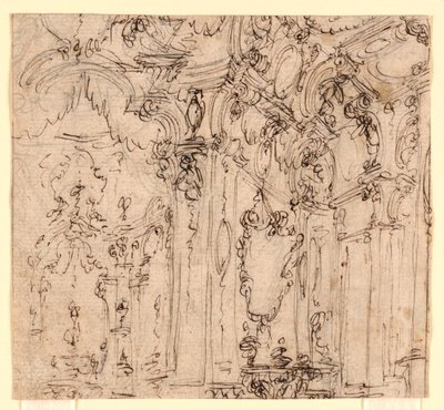 ステージデザイン：宮殿のホール 作： Ferdinando Galli Bibiena